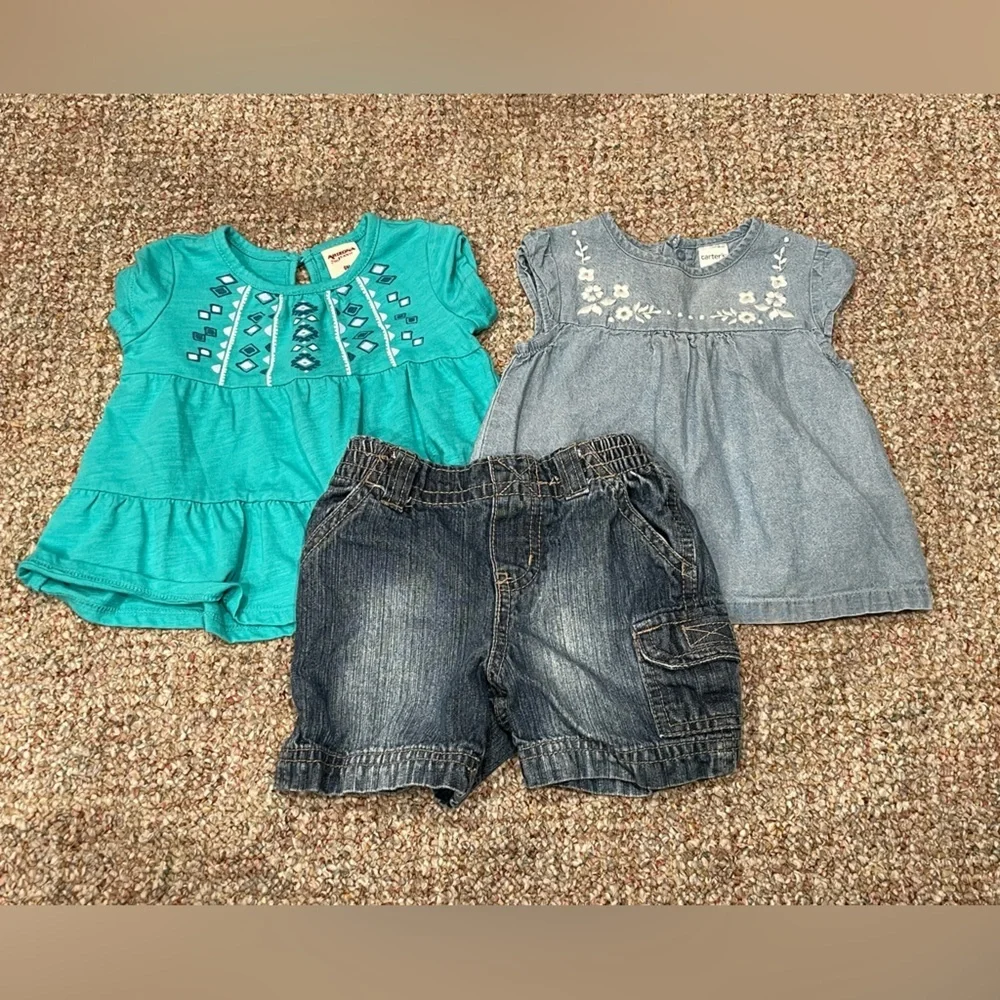 🌼4/$25🌼 Baby 9 Month Mixed Top & Shorts Bundle